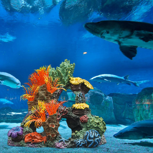 Decoração De Recife De Coral De Aquário De Colorida