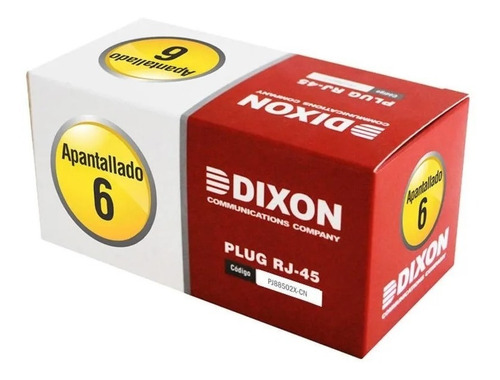 Conector Plug Rj45 Cat6 Apantallado Dixon Caja 100 Unidades