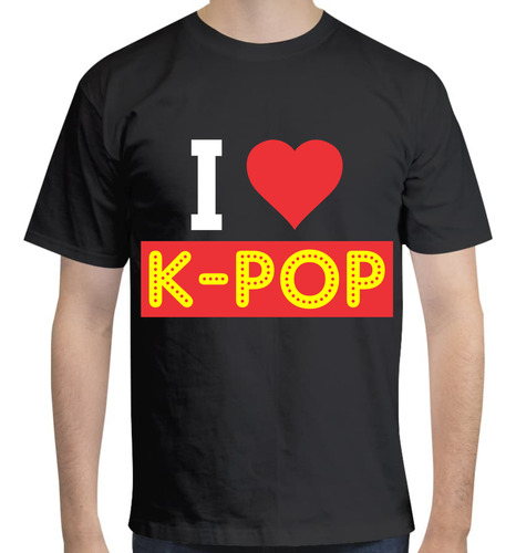Playera Diseño I Love Kpop - Música Kpop -  Kpoper