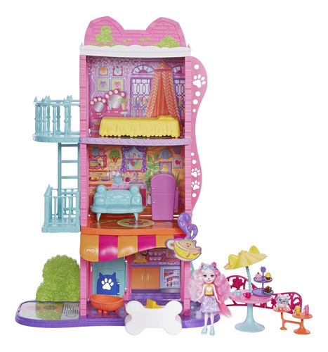 Mattel Enchantimals Town House Cafe Playset (28-in) Con Muñe