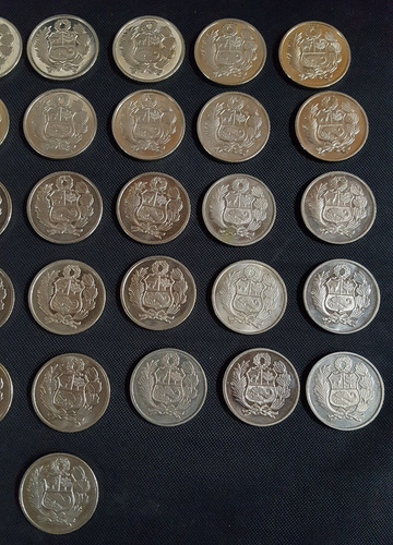 Lote Antiguas Monedas De 100 Soles De Oro Peruanas Unc (Usado)