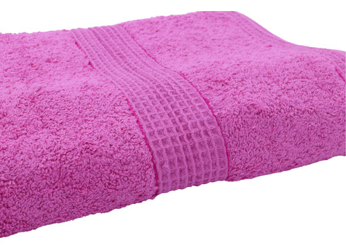 Juego 3 Toalla De Baño Grande Cuerpo Completo Algodón Suave Color Rosa Cuadros