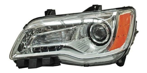 Faro Chrysler 300 2011 - 2012 Fondo Cromado Izquierdo