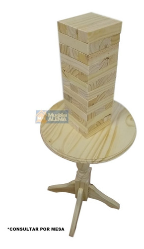Jenga Gigante Familiar 39 Piezas Pino Macizo