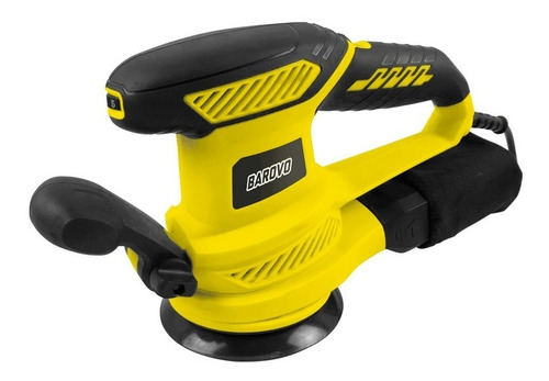 Imagen 1 de 2 de Lijadora Roto Orbital Barovo 450w Extractor Polvo Lija Cuota Color Amarillo Y Negro