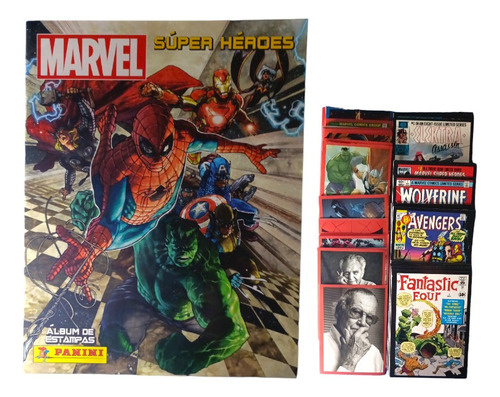 Album Marvel Heroes Mas Set De Estampas Y Tarjetas Completas