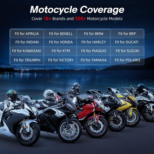 Escáner Obd2 Para Motocicleta Ancel Pantalla Táctil 7'' 16gb