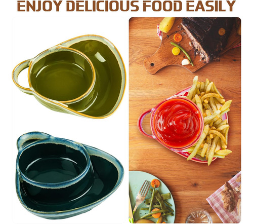 Foldtier 4 Piezas 24 Oz Chip And Dip Bowl Sopa Y Lado Con As