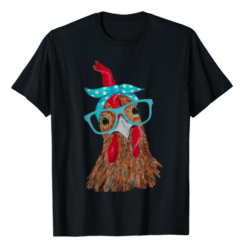 Pollo Con Diadema De Bandana Y Gafas Linda Polera