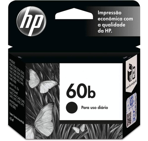 Cartucho Hp 60b Preto Everyday 4,5ml Cc636wb Hp