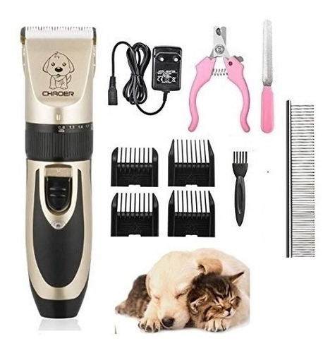Kit De Rasuradora Para Mascotas + Cortauñas + Accesorios Pro