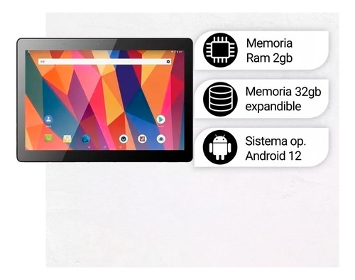 Tablet 10 Pulgadas 2gb Ram 32gb Full Hd Android 12 Bluetooth Wifi Cx Tab