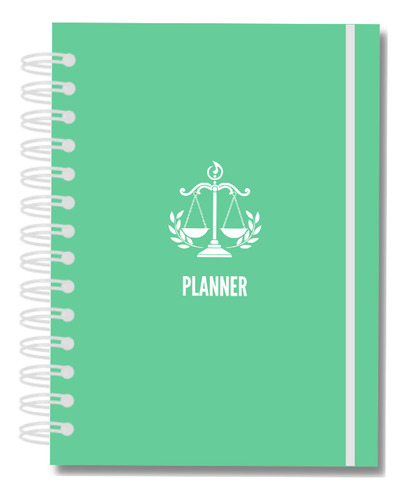 Planner Agenda Abogados/as Verde 300 Páginas No Fechado