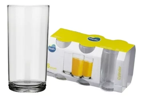 Jogo De Copos Cylinder 6 Peças 300Ml Nadir - Vidro