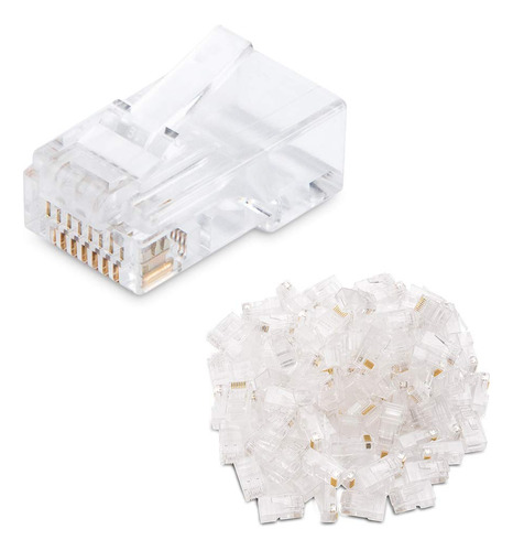 Paquete De 100 Enchufes Modulares Rj45 (conectores Rj45...