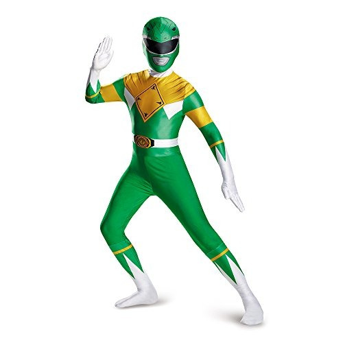 Traje Adolescente Body Green Ranger Disfraz Masculino, Verde