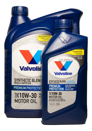 Valvoline 10w30 / Semi-sintético / Galon + Cuarto (4,72l)