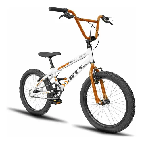 Bicicleta BMX Aro 20 GT Sprint Cross Freio V-Brake Branco/Laranja