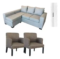 Comprar Juego De Living 3 Cuerpos + Camastro + 1 Cuerpo X2 Eco Cuero