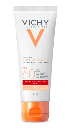 Protetor Solar Facial Uv Pigment Control 1.0 F60 40g Vichy