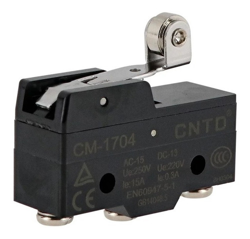 Imagen 4 de 5 de Cm-1704 Cntd Microswitch 1nc+1no Palanca Corta Tipo Polea
