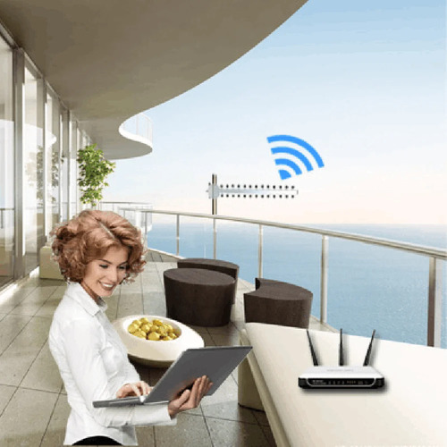 Antena Wireless 25dbi Direcional Yagi 2.4 Ghz Wifi 4g Rp-sma
