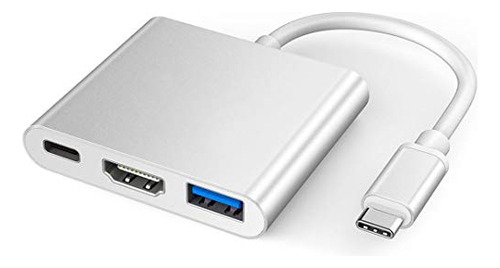 Adaptador Multipuerto Xvz Usb C A Hdmi 4k, Hub 3 En 1 Tipo C