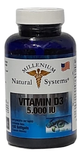 Vitamina D3 5000iu 100softgels - Unidad a $360