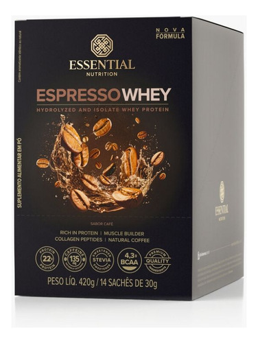 Espresso Whey Display (14 Sachês 30g) - Sabor: Café Espresso