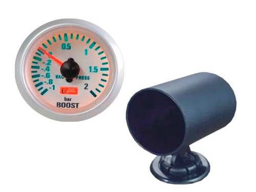 Auto Gauge Pressão De Turbo 2 Bar 52mm Silver Serie Com Cop