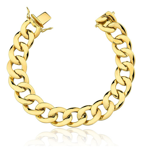 Pulseira Grumet De 11.7mm Em Ouro 18k Com Fecho Gaveta E Pre