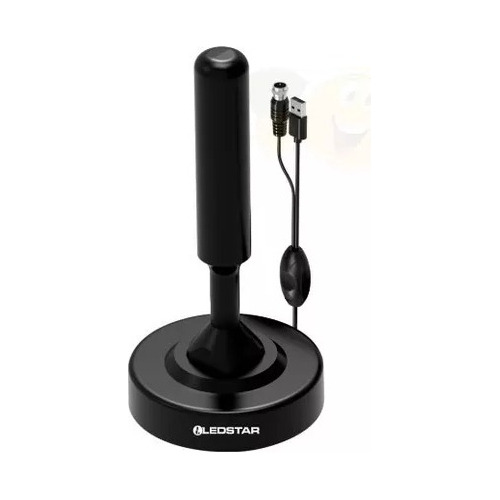 Imagen 1 de 7 de Antena Ledstar Interior Tv Digital Con Booster Mas Recepcion