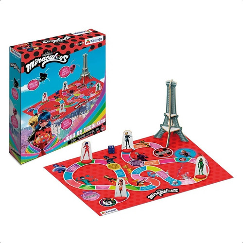 Jogo De Mesa Tabuleiro Ladybug Torre Eiffel Paris Miraculous