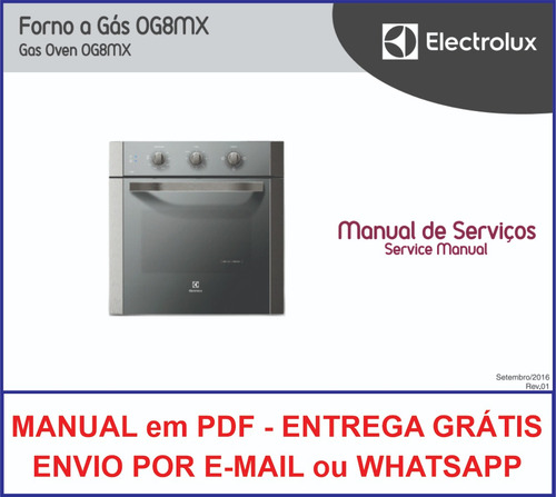 Manual Técnico Serviço Forno Electrolux Og8mx (Usado)