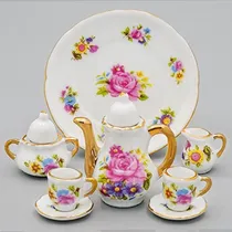 Comprar Casas Para Muñecas Y Muñecos, Juego De Té En Miniatura