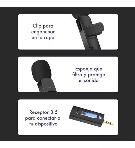 Microfono Corbatero Inalambrico  Miniplug - Celular