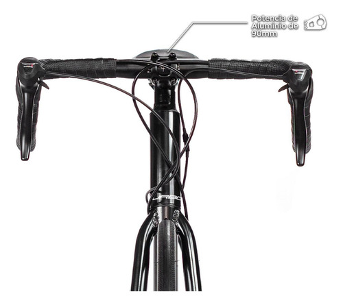 Bicicleta Ruta R700 Turbo Technik 14v Aluminio Disco Negro Color Negro gloss Tamaño del cuadro M