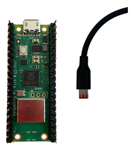 Para Raspberry Pi Pico W Wifi Pines Y Cable Usb Rp2040