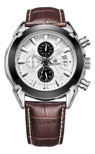 Megir Classic Chronograph Reloj De Cuarzo Para Hombres Moda 