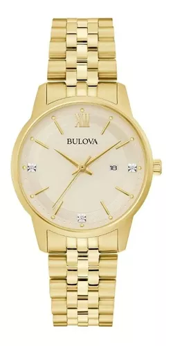 Pertenece cada Derecho Reloj Bulova Quartz Mujer 97p155 Sutton Dorado Original | RELOJERIA VICTOR