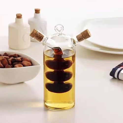 Dispensador Aceite Cocina,botella Vidrio Transparente 2 En 1