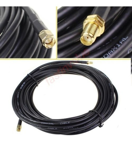 33ft Coaxial Rg58u Antena Extensión Puente Sma Hembra A Sma