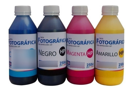 Tinta Para Impresoras Hp Recarga Fotografica 4x250ml Premium