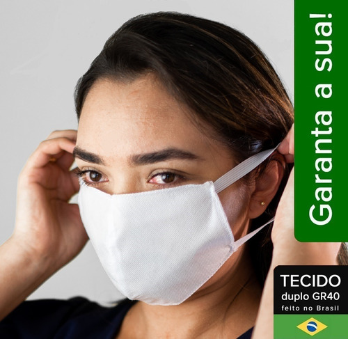 Mascaras Higiênicas De Tnt Com Dupla Proteção Kit Com 5uni.