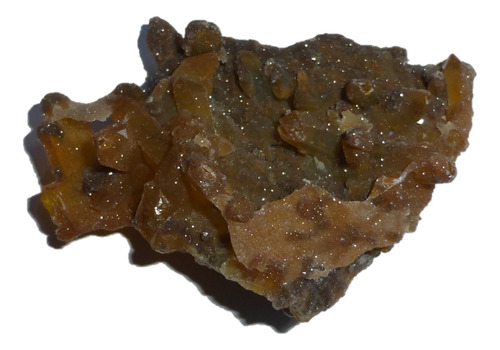 Mineral De Colección Drusa De Cuarzo Citrino