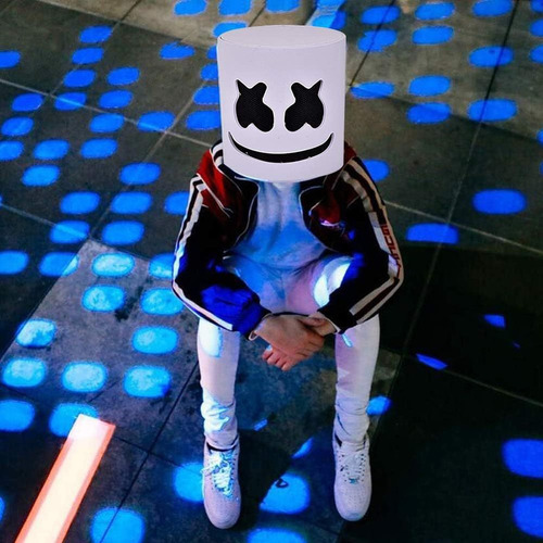 Máscara De Dj Navideña, Luces Led Brillantes Mascarilla