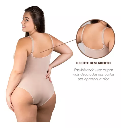Body Plus Size Feminino Redutor Cinta Modeladora Sustentação - R$ 199,99
