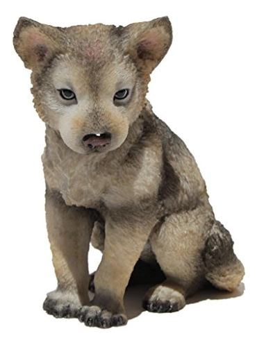 Cachorro De Lobo De 45 Pulgadas Sentado  Figura Decorativa E