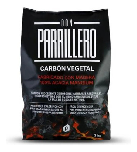 Carbon Vegetal Don Parrillero Bolsa 2kg