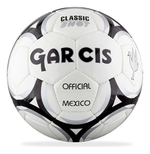 Balón Garcis Fútbol - Classic Shot Pro - Oficial Fmf 90s Blanco